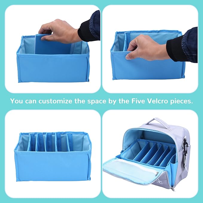 Togood Storage Tote Bag for Marker Pens Brush Pen Coloring Pencils Books Art and Crafts Supplies Tools Cosmetics, Up to 130 Pens,light green