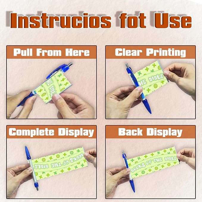 Personalized Pens Bulk, Custom Pollout Paper Pen with Printed, Customizable Retractable Roll Up Banner Pens for Business with Name Logo, Exhibitions, Events, Presentations, Advertising 100 Pcs