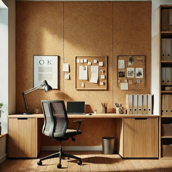 Manton Cork Premium Cork Roll - 4' x 6' x 1/4", 100% Natural Facing Grade Material for Bulletin Boards, Decorative Photo and Message Push Pin Displays - Perfect for Home, School, and Office