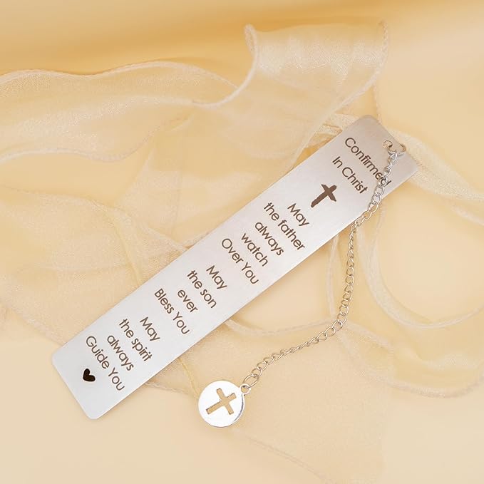 Confirmation Gifts for Teenagers Boys Girls Christian Bible Bookmark Gifts for Women Men Book Lovers Friends Catholic Easter Bookmark Birthday Christmas Baptism First Communion Gift for Daughter Son