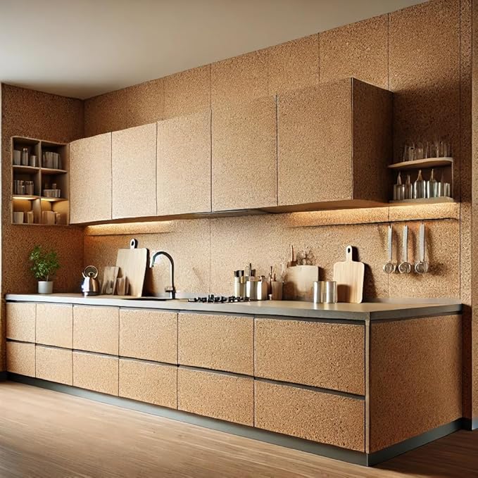 Manton Cork Premium Cork Roll - 4' x 14' x 3/8", 100% Natural Facing Grade Material for Bulletin Boards, Decorative Photo and Message Push Pin Displays - Perfect for Home, School, and Office