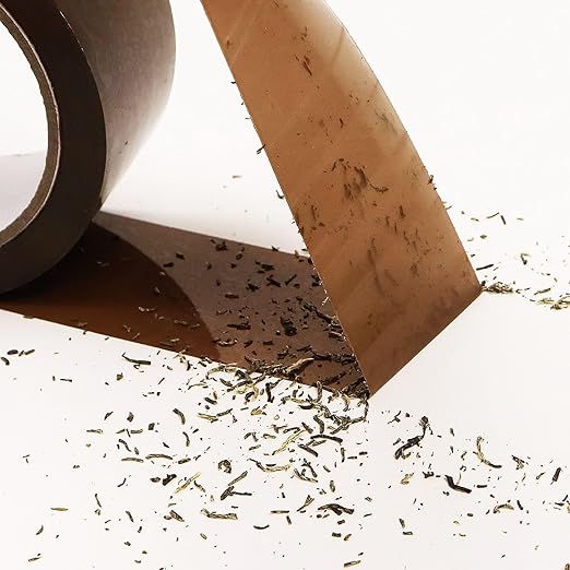 2-Pack No Noise Brown Packing Tape with Dispenser,2.7mil x 1.88" x 55Yds Heavy Duty Noiseless Packing Tape,Tan Packaging Tape for Shipping, Industrial Grade Moving Tape for Boxes COSIMIXO