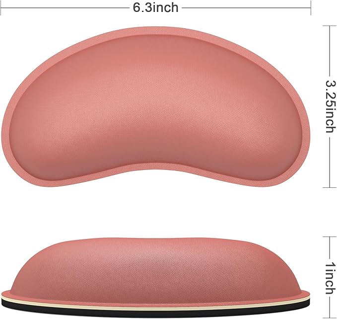 Dapesuom Mouse Wrist Rest, Ergonomic Memory Foam Mouse Wrist for Computer Desk Mats Support, Hand Rest Pad Cushion for Gaming, Office, Laptop, Men, Women, Pain Relief & Easy Typing, Indian Red