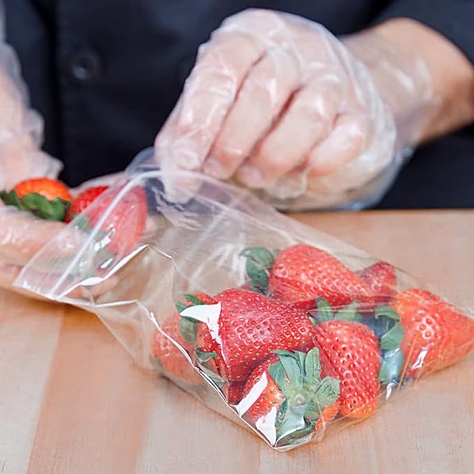 120Pcs 6" x 9" Clear Plastic Zip Bags, 2 Mil Thick Resealable Storage Baggies for Jewelry, Small Items, Packaging & Travel