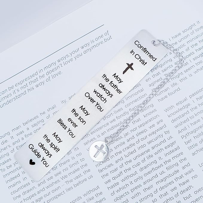 Confirmation Gifts for Teenagers Boys Girls Christian Bible Bookmark Gifts for Women Men Book Lovers Friends Catholic Easter Bookmark Birthday Christmas Baptism First Communion Gift for Daughter Son