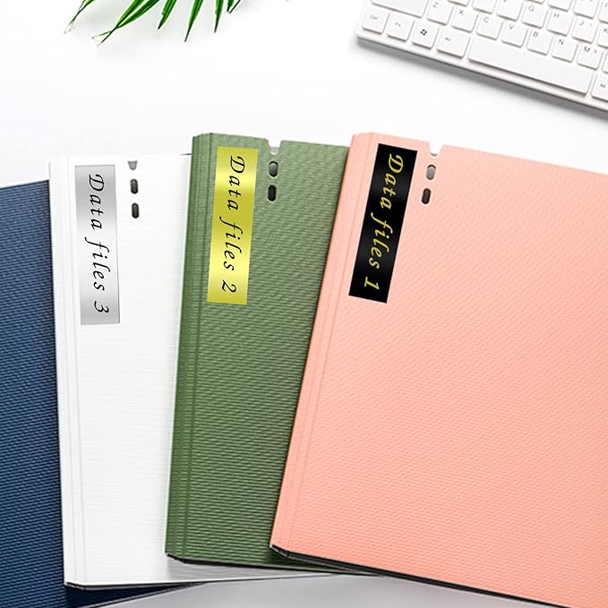 BOYEEZON 3Pack Compatible for DYMO D1 12mm Label Tape 45022 45023 Black on Silver Gold 45024 Gold on Black Multicolor Tape Use for DYMO LabelManager 100 120P 150 160 200 210D, 1/2"(12mm) x 23'(Feet)