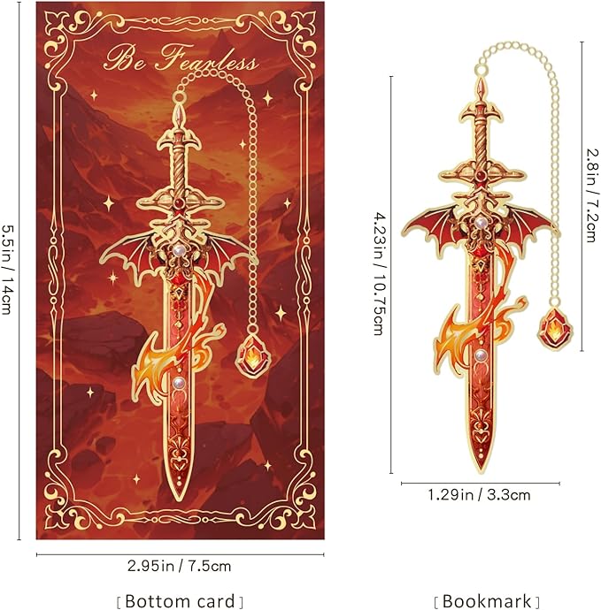 8pcs Fantasy Sword Bookmarks for Books, Journals, Planners - Cool Metal Book Markers for Reading Women & Men, Unique Book Marks Gifts for Book Lovers, Reading Accessories for Students & Adults & Kids