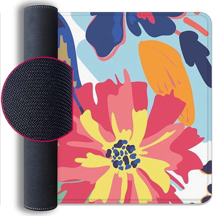 Abstract Floral Leaves Mouse Pad Desk Mat,Boho Art Extended Gaming Mouse Pad with Stitched Edges,Non-Slip Waterproof Rubber Base for Office,Computer,Keyboard,Laptop and Home Desk Pad(27.5X11.8 in)