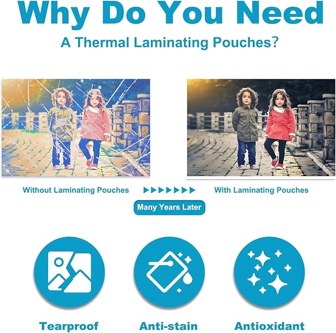 3 mil Thermal Laminating Sheets, Holds 8.5" x 11" Sheets, Thermal Laminating Pouches for Laminator, 9" X 11.5" Letter Size Thermal Laminating Paper, Round Corner 300 Pack