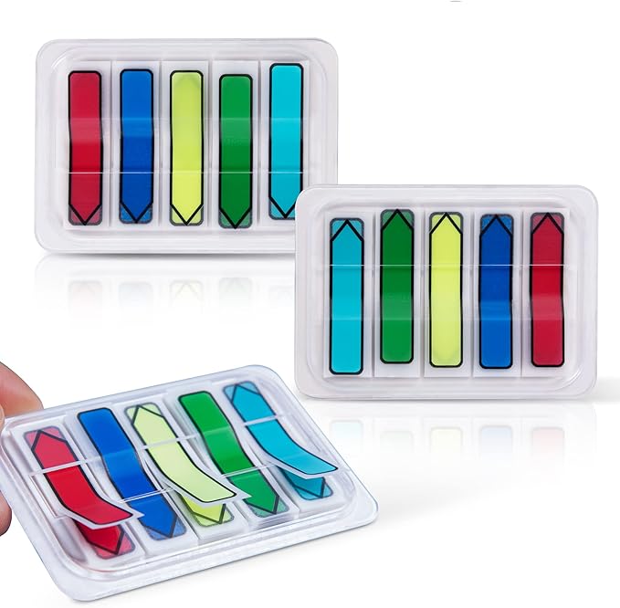Golcellia 3 X 300 Tablets, Transparent Sticky Notes, Page Markers, Book Tabs, Sticky Note Tabs, Sticky Tabs, Page Tabs, Label Stickers, Arrow Flags, Pop-up Page Flags