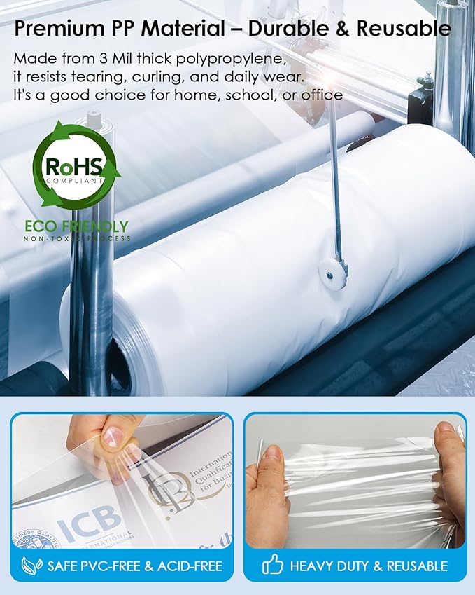 KTRIO 1000 Pack Sheet Protectors 8.5 x 11 inch, Clear Page Protector for 3 Ring Binder, Plastic Sleeves for Binders, Top Loading Paper Sheets Document Sleeve Letter Size, Office & Home