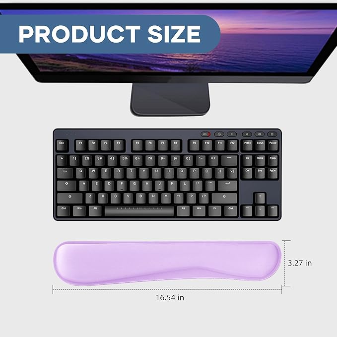 Office Ergonomic Memory Foam Computer Mouse and Keyboard Wrist Rest pad Support Carpal Tunnel, Wrist Rest for Keyboard and Mouse, Wrist Support Set