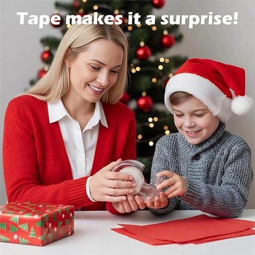 Clear Tape, Transparent, Gift Wrapping Tape for Home Store School Office Supplies 7/10 X 1000 Inches 16 Rolls with Dispensers