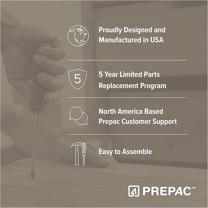 Prepac Natural Oak Finnley Sideboard Cabinet Buffet Cabinet with Storage Accent Cabinet for Living Room, Kitchen, Entryway Cabinet with Adjustable Shelves Push Latch System 16" D x 61.5" W x 30.75" H