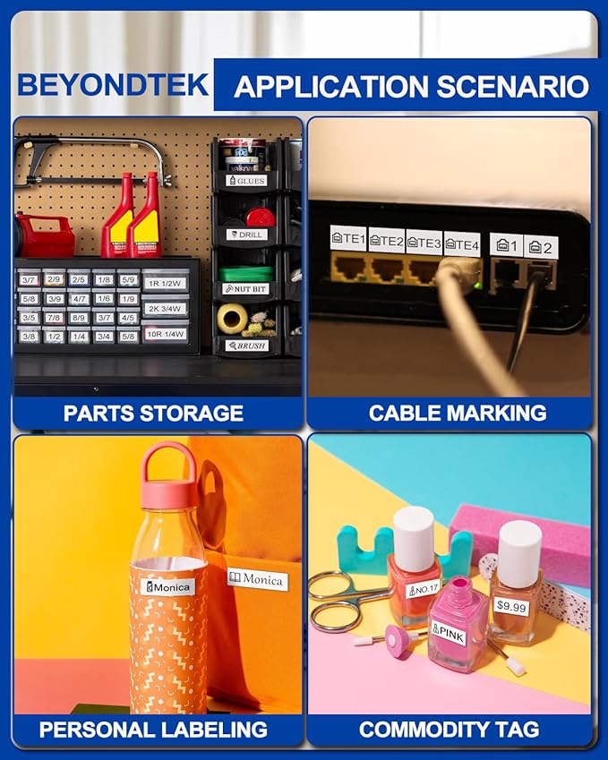 Tze-231 Tzc-231 Work with Brother P Touch Tape Refill PTH110 D210 D220 Tape Refill 12mm 0.47 Laminated White TZ-231 Compatible for Brother Cube H103w 1180 1280 1890 2040,Black on White 8m 26.2ft