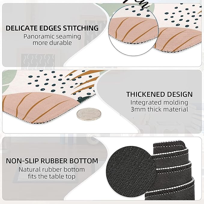 Lateefah Desk Mat, Mouse Pad with Wrist Rest, 4-in-1 Large Mouse Pads for Desk, Ergonomic Mouse Pad and Keyboard Wrist Rest Gaming Keyboard Mat for Office, Home