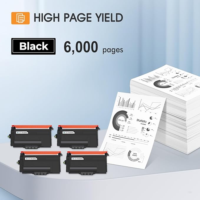 TN920XL TN920 Toner Cartridge Compatible Replacement for Brother TN 920 920XL TN920XXL TN920UXXL TN-920XL for HL-L6210DW HL-L6210DWT HL-L5210DW HL-L5210DN HL-L5210DWT Printer High Yield 4 Pack