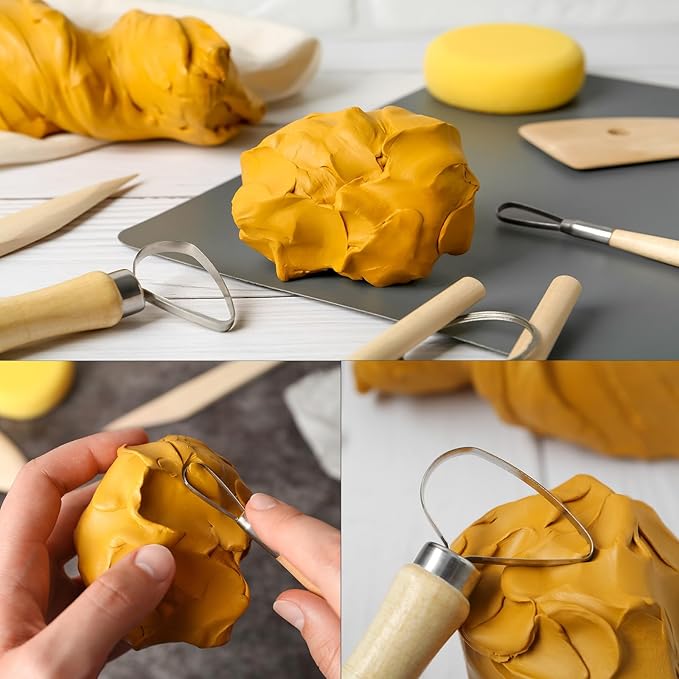 Clay Tools, 19 PCS Pottery Tools, Sculpting Tool for Pottery for Ceramic Craft, Carving, Drawing, Shaping
