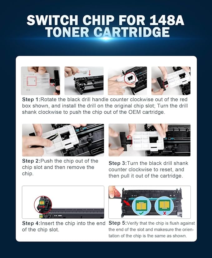 HALLOLUX 148A Toner Cartridge for HP 148A Toner Cartridge W1480A Toner Compatible for HP Laserjet Pro 4001dwe 4001dn 4001dne 4001n 4001ne MFP 4101fdw 4101fdwe 4101fdn 4101fdne (1 Black No Chip)