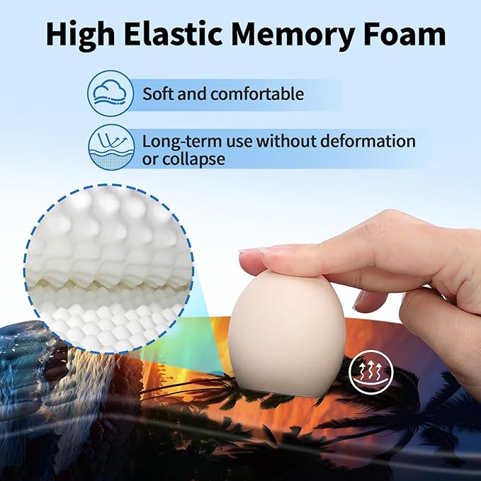 YIWEI Ergonomic Mouse Pad with Wrist Rest Support, Mousepad with Comfortable Memory Foam Wrist Rest and Non-Slip PU Base for Pain Relief, Computer, Laptop, Office, Home (Sunset Beach)