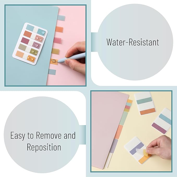 Mr. Pen- Sticky Index Tabs, 500 Pcs, 21 Sets, Colorful Sticky Tabs for Notebooks, Page Markers, Page Tabs for Binders, Page Tabs Sticky Tabs for Books, Notebook Tabs, Book Sticky Tabs for Notebooks