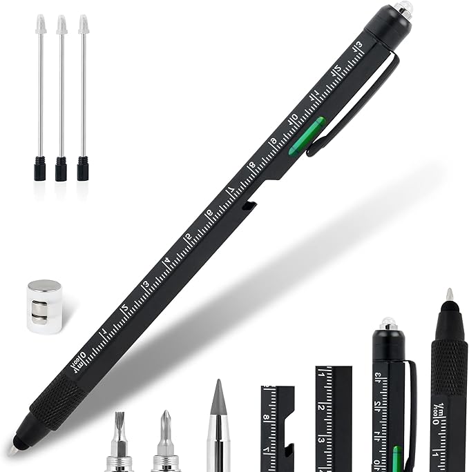 Dad Gifts for Fathers Day, 10 in 1 Multitool Pen, Stocking Stuffers for Mens Gifts for Him Husband, Father's Day for dad, Birthday for Men, Tools Cool Gadgets,Office Gift