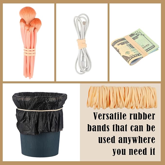 Marspark Rubber Bands Bulk Elastic Rubber Bands 5 lb File Folder Strong Elastic for Office Home Supply Crafts(Size 64)