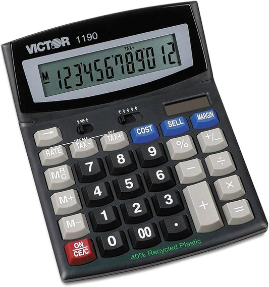 Victor 1190 Executive Desktop Calculator, 12-Digit LCD