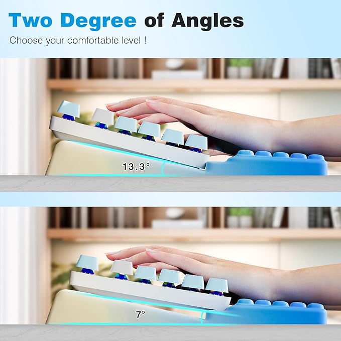 Ospelelf Ergonomic Keyboard Wrist Rest Pad Comfortable Keyboard Stand Riser Holder Pad for Office Gaming