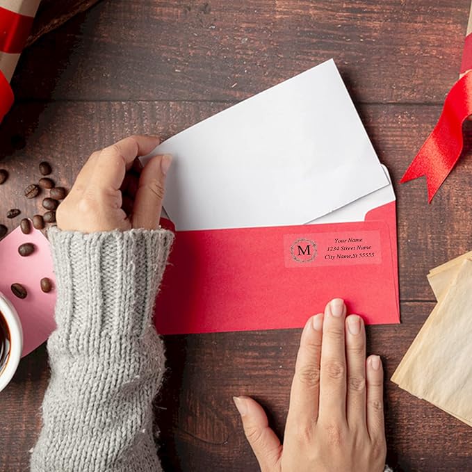 Return Address Labels - Personalized Labels, Custom with Strong Adhesion, Can Be Used for Box, Paper, Plastic, Glass, Metal (2.6x1 Inch)