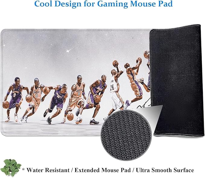 RTGGSEL 31.5x11.8 Inch Non-Slip Long Extended Large Gaming Mouse Pad with Stitched Edges XL Laptops Keyboard Mouse Mat（KB）
