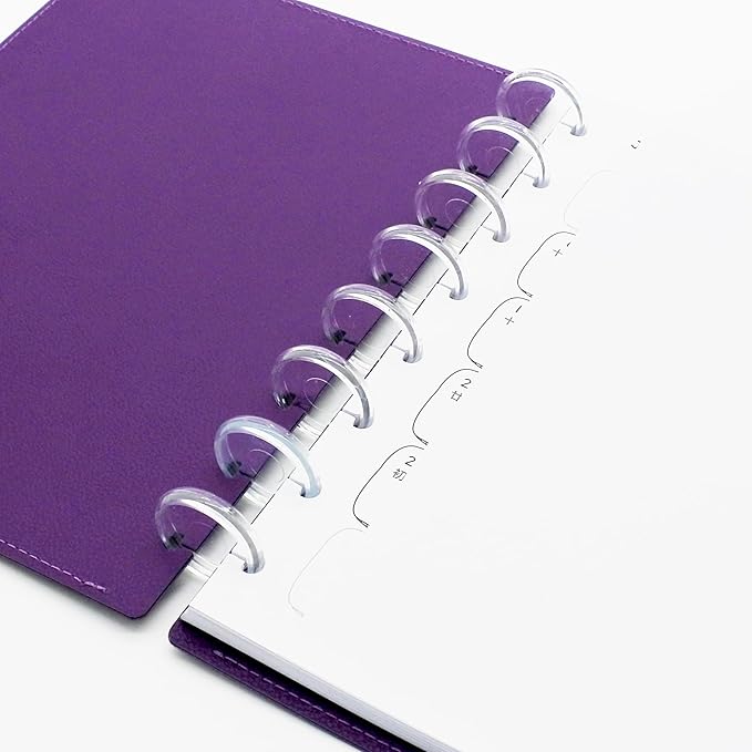 100pcs Discbound Notebook Discs DIY Planner Accessories fits for Tul,Levenger,Arc,Happy Planner,Talia(Super Clear,0.94inch/24mm)