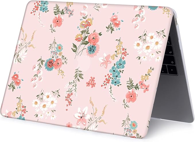 Case Compatible with MacBook Pro 15 Inch 2015 2014 2013 2012 Model A1398, Plastic Hard Shell Protective Case Cover & Keyboard Protector for Mac Pro Retina 15 Old Version - Pink Flower