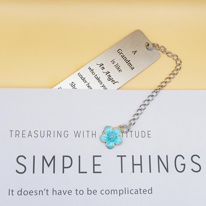 Grandma Gifts Bookmark for Grandma Valentine Mother's Day Gift Christmas Bookmark for Grandmother from Grandaughter Grandson Birthday Gifts for Bookish Book Lover Nana Grammy