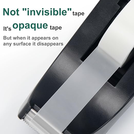 OWLKELA 12 Rolls Matte Adhesive Tape, Matte Finish Invisible Tape, Foggy Translucent Tape Great for Correction and Labeling, Compatible with Standard Tape Dispenser, 0.7 in x 1000 Inches