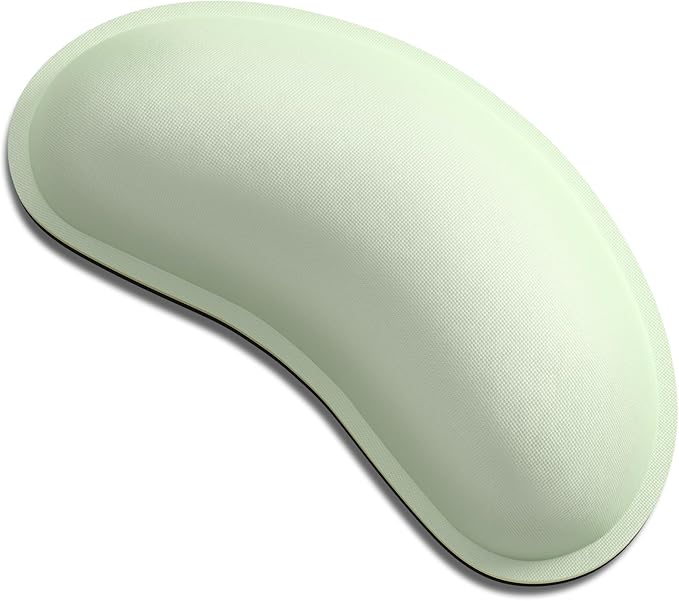 Dapesuom Mouse Wrist Rest, Ergonomic Memory Foam Mouse Wrist for Computer Desk Mats Support, Hand Rest Pad Cushion for Gaming, Office, Laptop, Men, Women, Pain Relief & Easy Typing, Lake Green
