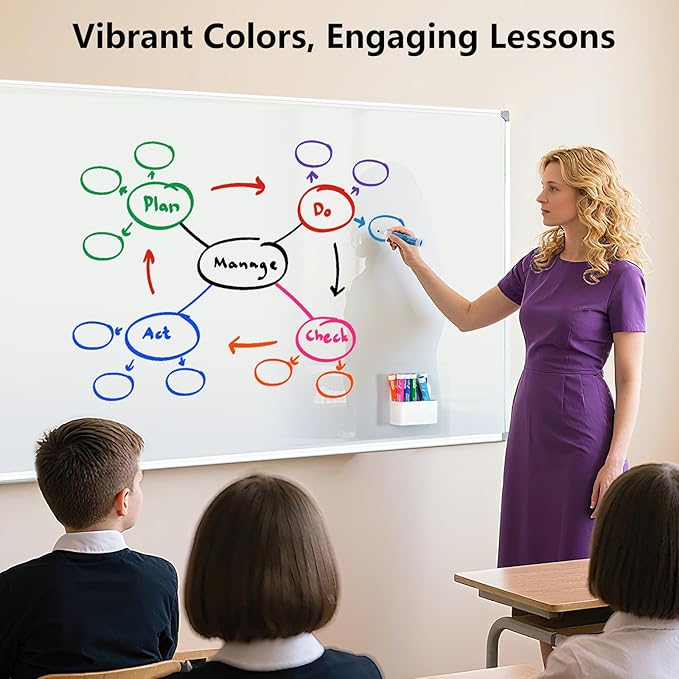 SUIN Dry-Erase-Markers, Chisel Tip - Whiteboard Markers, Low Odor Dry Erase Markers, Chisel Tip Markers, Whiteboard Marker, Assorted 12 Colors, 36 Count