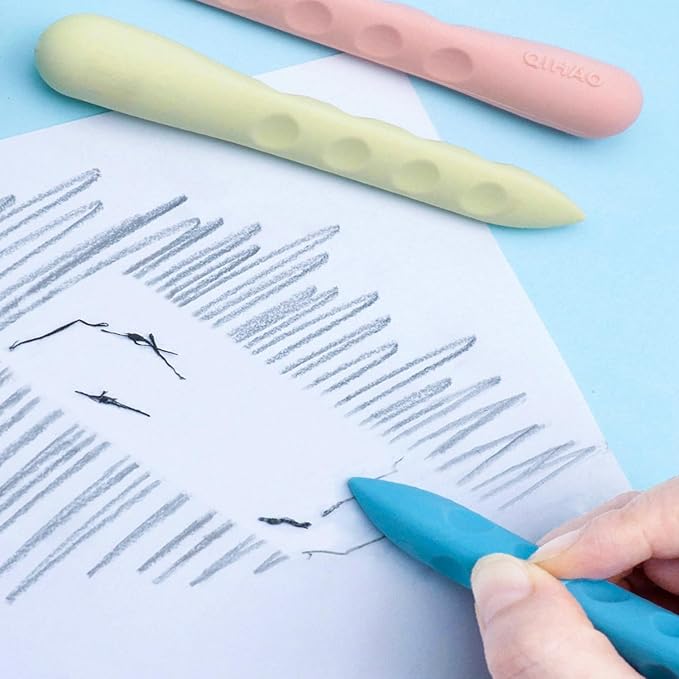 Colorful Erasers 3 Pack Pencil Erasers Grippable Erasers for Kids Bulk for Students School Supplies Office Prize Gifts(Colorful Holes Big)