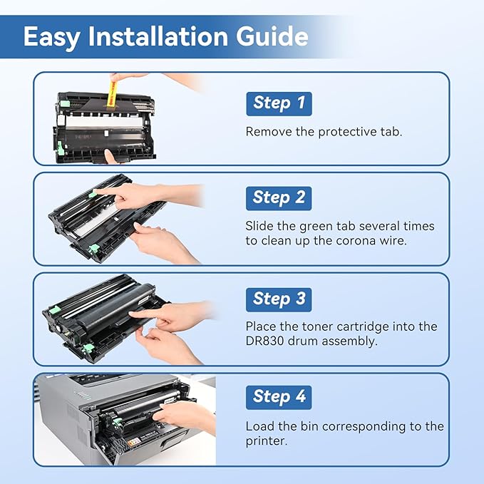 MYTONER Compatible Toner Cartridge and Drum Unit Replacement for Brother TN830XL TN830 XL/V/R TN-830 DR830 DR-830 Drum for DCP-L2640DW HL-L2460DW MFC-L2820DW XL HL-L2405W L2400D Printer 2 Toner 1 Drum