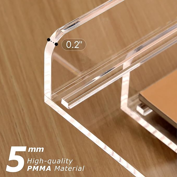 2 Pack- Stackable Paper Letter Tray, A4 File Tray Desk Organizer, Acrylic Desk Organizers and Accessories Sorter, Clear Workspace Office Supplies Organizers, 12.4inx8.86inx3.46in