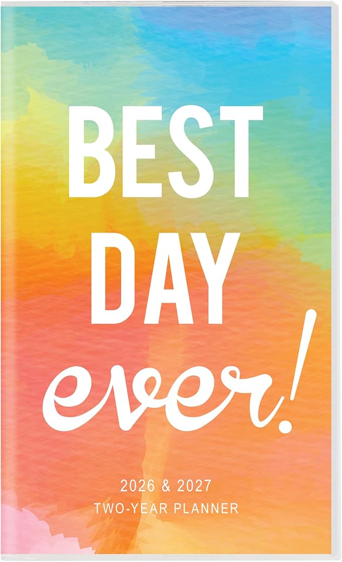 Graphique 2 Year Pocket Planner | 29 Month Organizer, Aug. 2025 – Dec. 2027 | Monthly Calendar & Notes Spreads | Marked Holidays | Best Day Ever | 3.75” x 6"