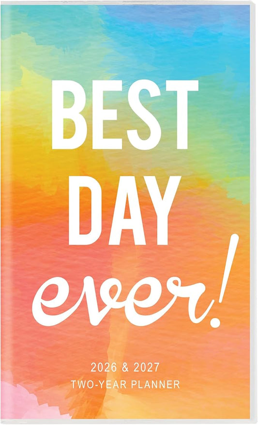 Graphique 2 Year Pocket Planner | 29 Month Organizer, Aug. 2025 – Dec. 2027 | Monthly Calendar & Notes Spreads | Marked Holidays | Best Day Ever | 3.75” x 6"