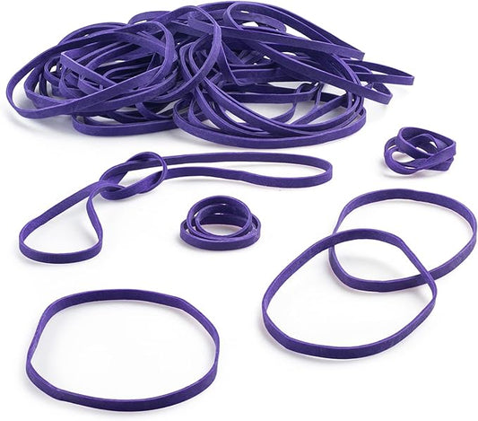 PlasticMill Purple Rubber Bands Size 33 (3 1/2" x 1/8") - #33 Colored Rubber Bands Office Supplies - Strong, Elastic Bands for Crafts, Balloon Garland, Cash, File Folders (1,000-Pack)