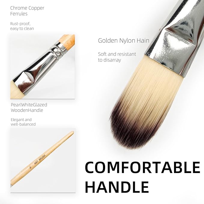 Wesquer Paint Brushes Set for Acrylic, Oil, Watercolor & Face Painting - 25 Piece Artist Brush Kit with Palette Knife, for Artists, Beginners & Adults