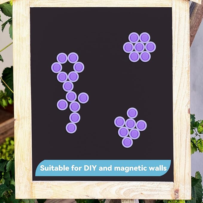 ZDZBLX Fridge Magnets, 28 Pack Magnet Strong Magnets Refrigerator Magnets Small Magnets for Whiteboard, Heavy Duty Magnets Mini Magnets Cute Round Magnets for Fridge, Locker, Classroom,Office (Purple)