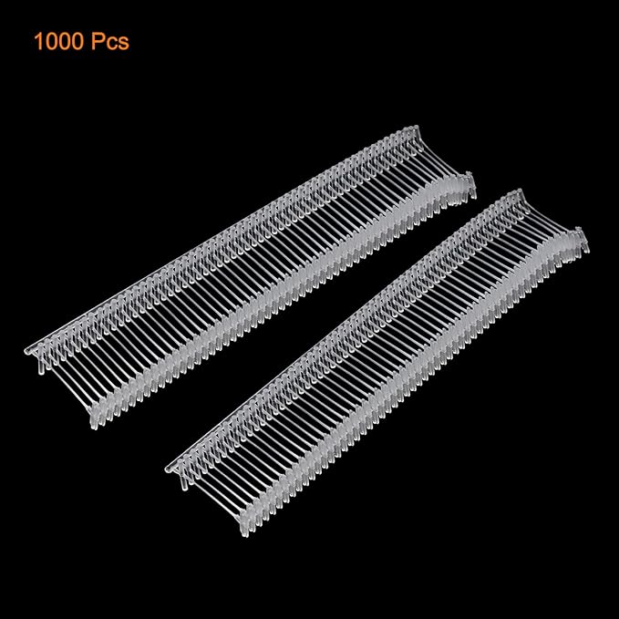 MECCANIXITY Standard Tagging Fasteners,Plastic Regular,Standard Label Gun Price Tagging Barbs for Garment Price Tag Label Tagging Barbs 15mm/0.59 Inch,Pack of 1000 Transparent