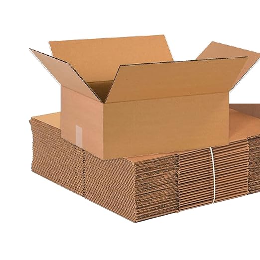 BOX USA 16 x 12 x 6 Corrugated Cardboard Boxes, Flat 16"L x 12"W x 6"H, Pack of 25 | Shipping, Packaging, Moving, Storage Box for Home or Business, Strong Wholesale Bulk Boxes