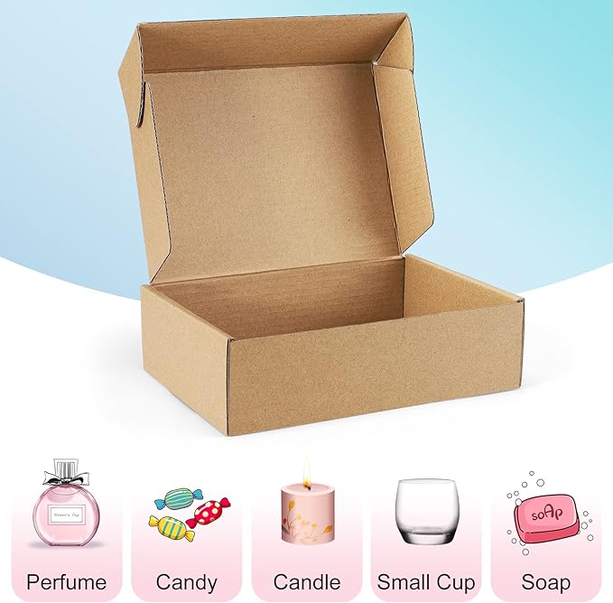 Shipping Boxes 7x5x2 inches Brown Small Mailing Boxes 25 Pack Cardboard Corrugated Box Mailers