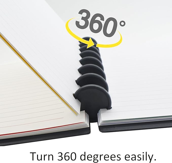 100pcs Discbound Notebook Discs DIY Planner Accessories fits for Tul,Levenger,Arc,Happy Planner,Talia(Black Smoke Black Mixed,0.7inch/18mm)