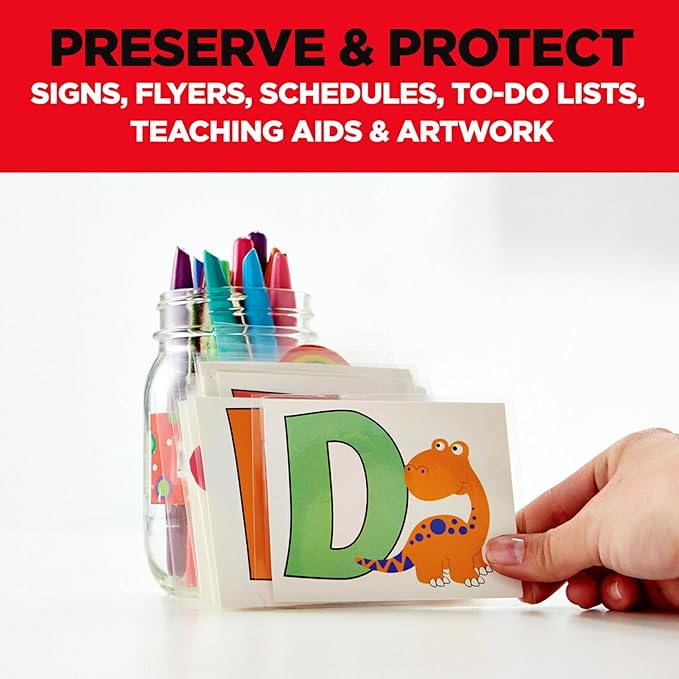 Scotch Thermal Laminating Pouches, Legal Size 11 x 17 Inches, 25 Pack Laminating Sheets, 3 Mil, Education Supplies & Craft Supplies, For Use With Thermal Laminators